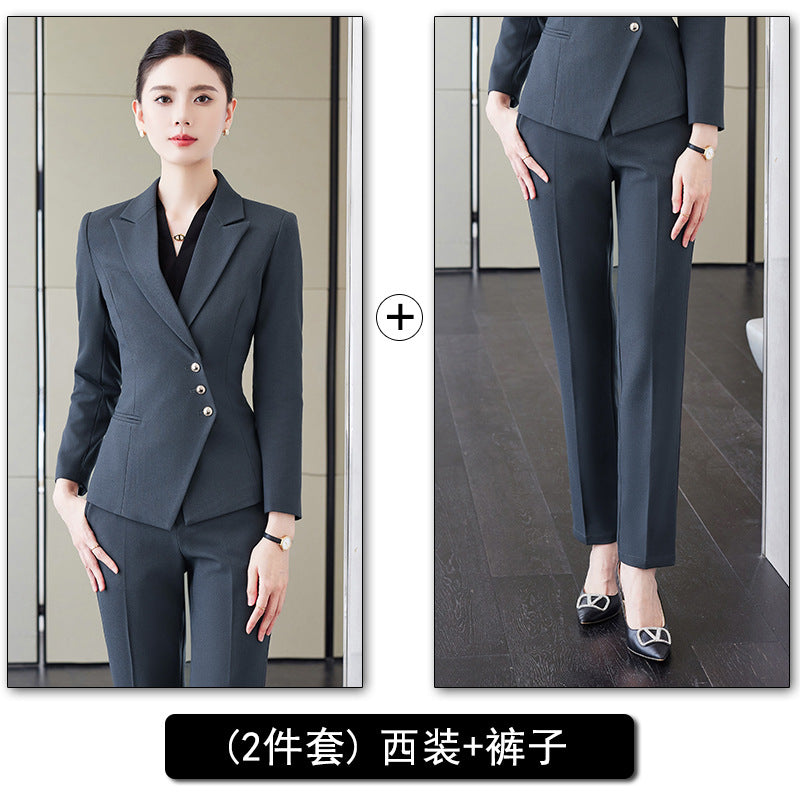 Professional Suit Pants for Women, Autumn Jewelry Store Front Desk Reception Work Uniform, Medical Beauty Club, Beauty Salon Secretary Workwear