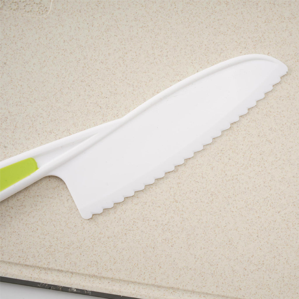 Children's Safety Food Knife Set 4-Piece Early Education Kitchen Plastic Knife Baking Bread Serrated Knife
