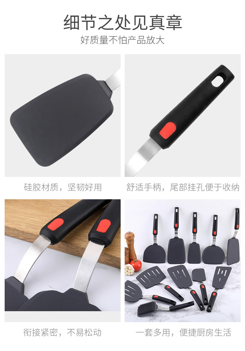 Silicone Cooking Utensils Teppanyaki Cooking Shovel Non-stick Pan Silicone Pancake Yazi Shovel Cross-border Hot Sale