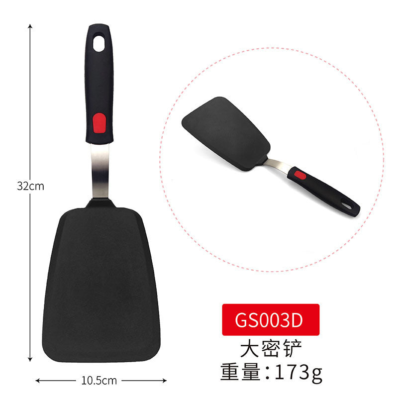 Cross-Border Silicone Cooking Utensils Non-Stick Pan Silicone Spatula Teppanyaki Cooking Spatula Pancake Tamagoyaki Spatula Leaking Spatula