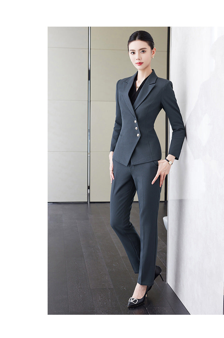 Professional Suit Pants for Women, Autumn Jewelry Store Front Desk Reception Work Uniform, Medical Beauty Club, Beauty Salon Secretary Workwear