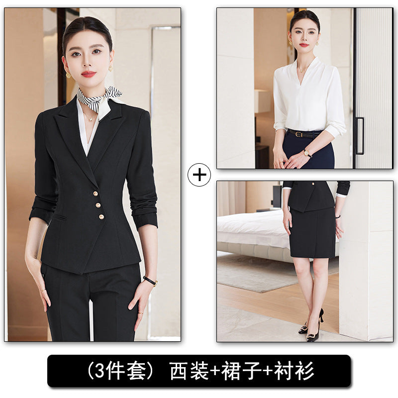 Professional Suit Pants for Women, Autumn Jewelry Store Front Desk Reception Work Uniform, Medical Beauty Club, Beauty Salon Secretary Workwear