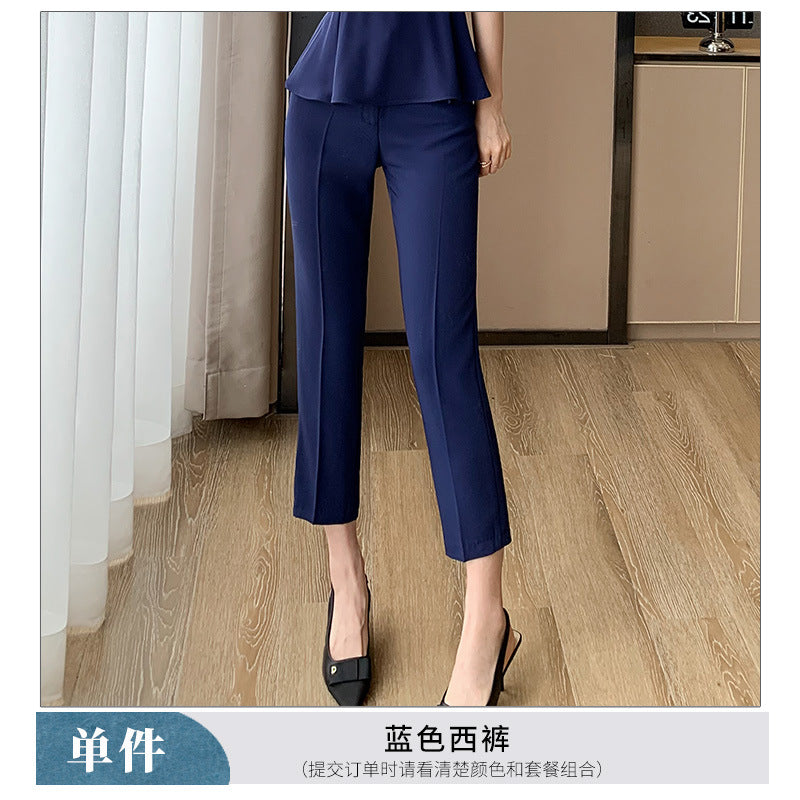 Professional Suit Women's Summer Thin Beautician High-end Beauty Salon Work Clothes Jewelry Store Tooling Formal Suit