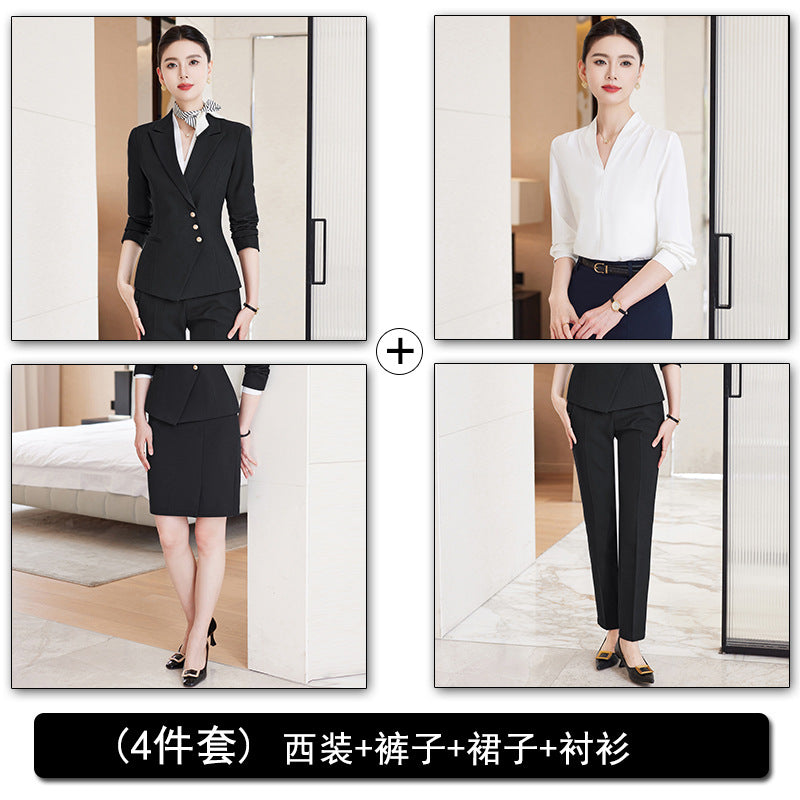 Professional Suit Pants for Women, Autumn Jewelry Store Front Desk Reception Work Uniform, Medical Beauty Club, Beauty Salon Secretary Workwear