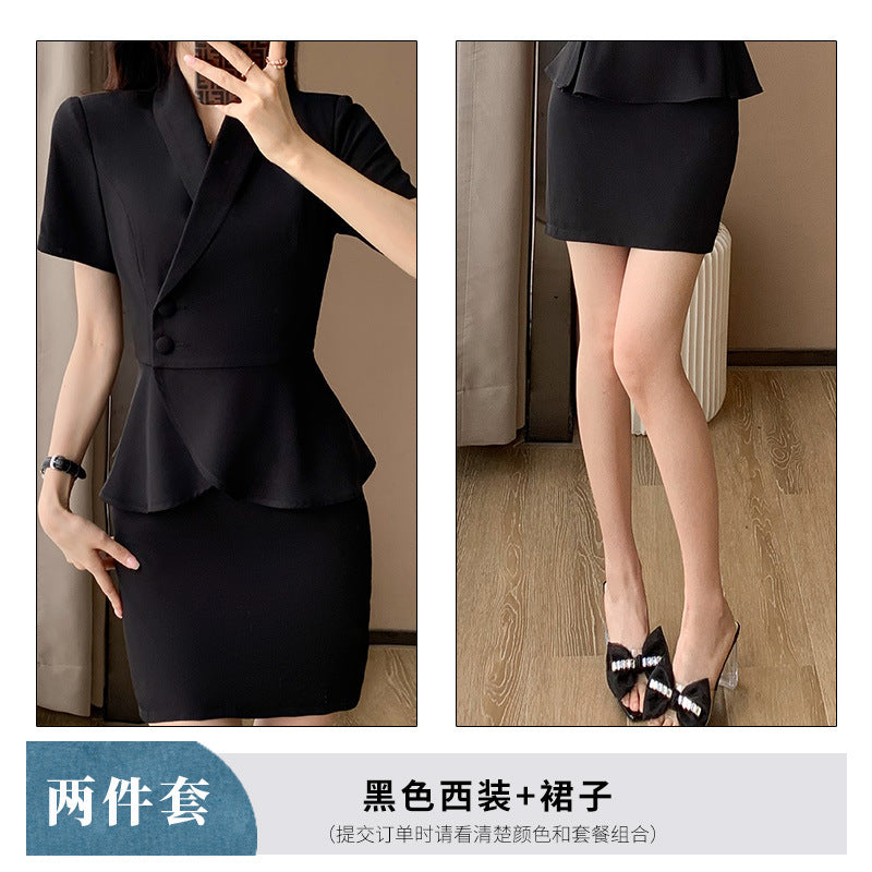 Professional Suit Women's Summer Thin Beautician High-end Beauty Salon Work Clothes Jewelry Store Tooling Formal Suit