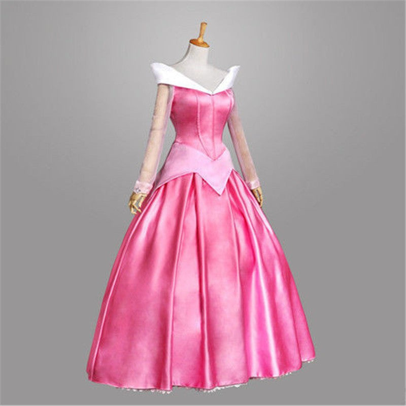 Halloween Adult Fairy Tale Cinderella Cinderella Long Dress Sleeping Beauty Le Pei Long Hair Princess Dress Stage Performance Costume