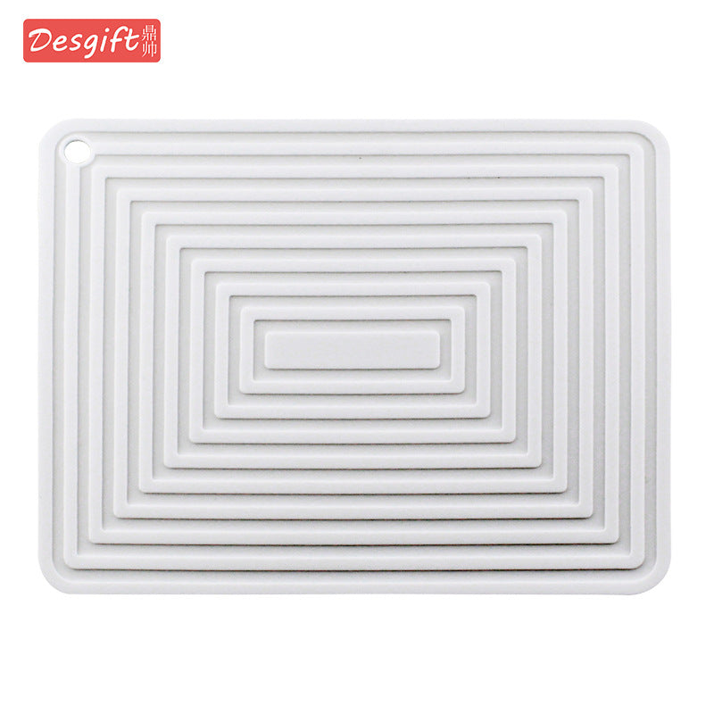 Large 29cm Silicone Pot Mat Square Thickeneded Insulation Mat Anti-Slip Corrugated Kitchen Table Casserole Mat Anti-Heat
