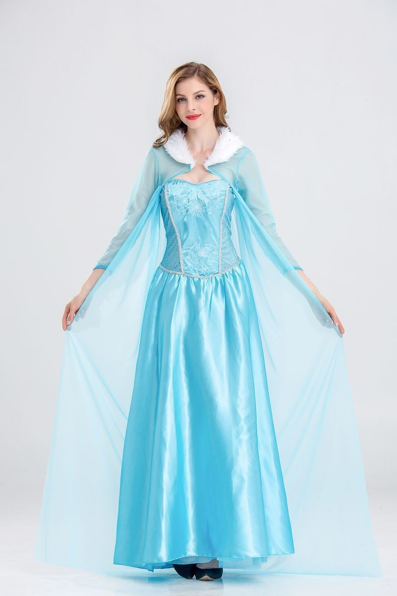 Halloween Adult Fairy Tale Cinderella Cinderella Long Dress Sleeping Beauty Le Pei Long Hair Princess Dress Stage Performance Costume