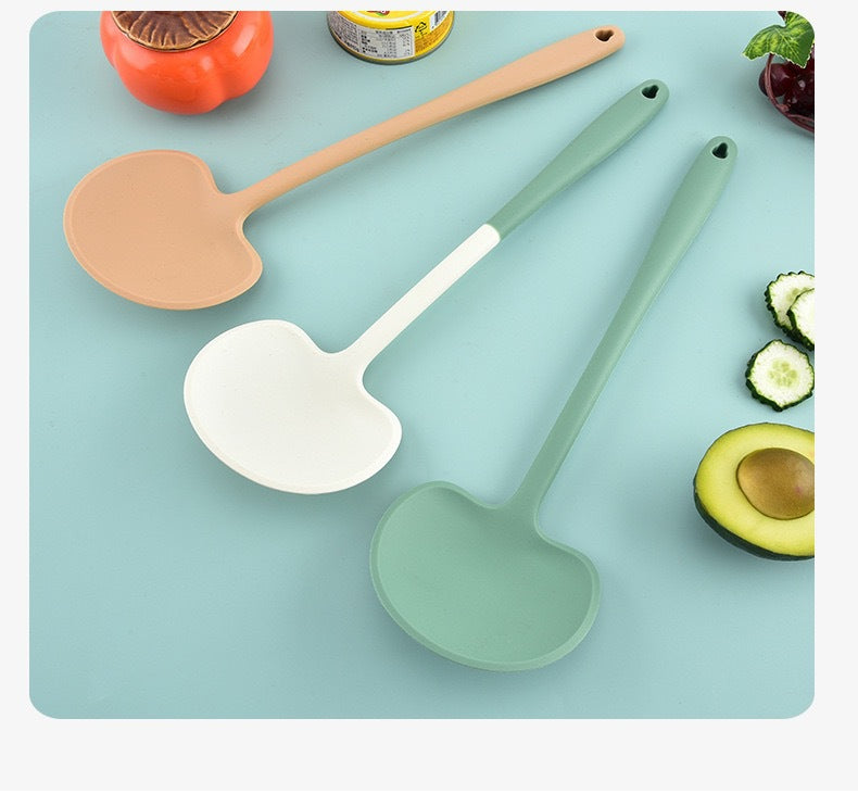 New Silicone Spatula for Home Use, Non-Stick, High-Temperature Resistant Kitchen Utensil, Soup Spoon, Mushroom Stir-Fry Spatula, Frying Spoon, Kitchen Tool