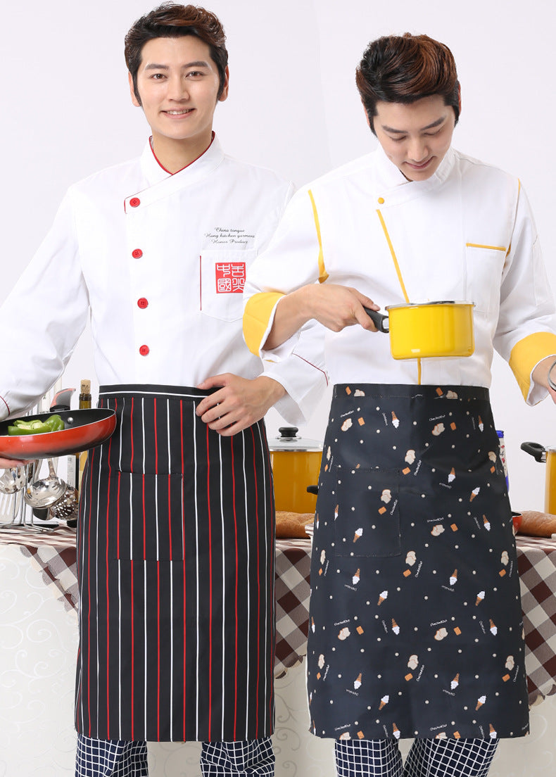Chef work clothes apron half-length men's and women's hotel restaurant restaurant kitchen catering business special half-waist
