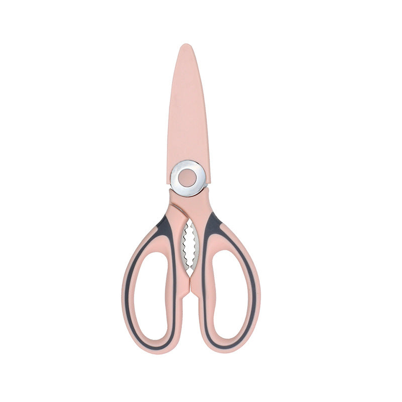 Multi-functional kitchen scissors household fish cutting vegetables roast meat chicken duck bones large stainless steel kitchen scissors wholesale