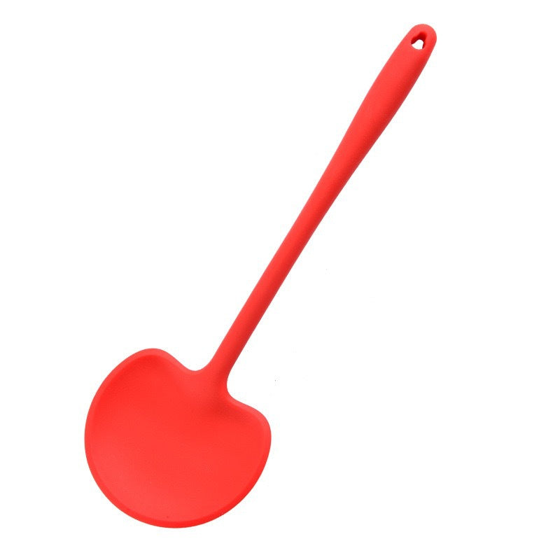 New Silicone Spatula for Home Use, Non-Stick, High-Temperature Resistant Kitchen Utensil, Soup Spoon, Mushroom Stir-Fry Spatula, Frying Spoon, Kitchen Tool