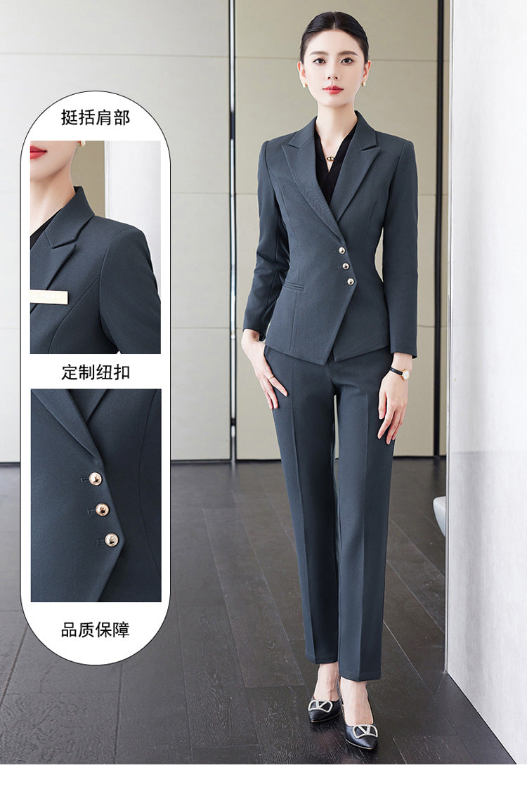 Professional Suit Pants for Women, Autumn Jewelry Store Front Desk Reception Work Uniform, Medical Beauty Club, Beauty Salon Secretary Workwear
