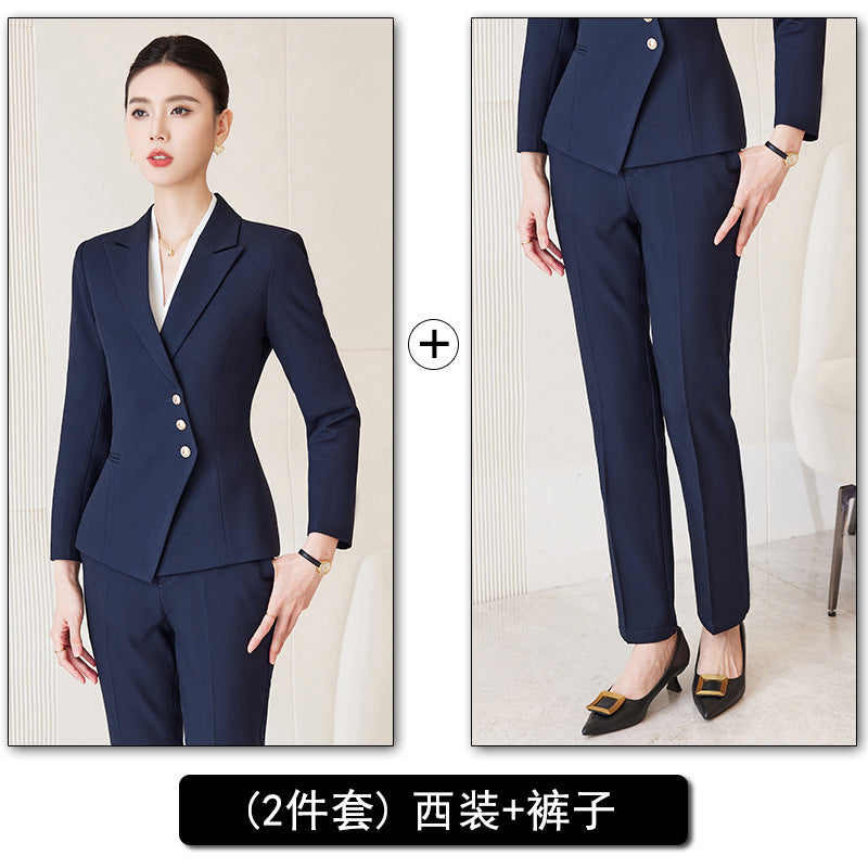 Professional Suit Pants for Women, Autumn Jewelry Store Front Desk Reception Work Uniform, Medical Beauty Club, Beauty Salon Secretary Workwear