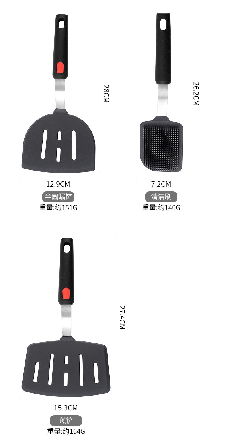 Silicone Cooking Utensils Teppanyaki Cooking Shovel Non-stick Pan Silicone Pancake Yazi Shovel Cross-border Hot Sale