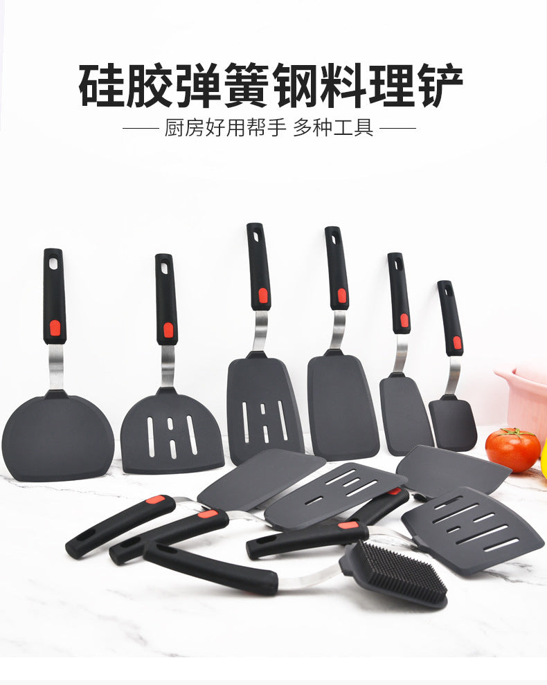 Silicone Cooking Utensils Teppanyaki Cooking Shovel Non-stick Pan Silicone Pancake Yazi Shovel Cross-border Hot Sale