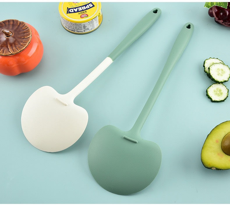 New Silicone Spatula for Home Use, Non-Stick, High-Temperature Resistant Kitchen Utensil, Soup Spoon, Mushroom Stir-Fry Spatula, Frying Spoon, Kitchen Tool
