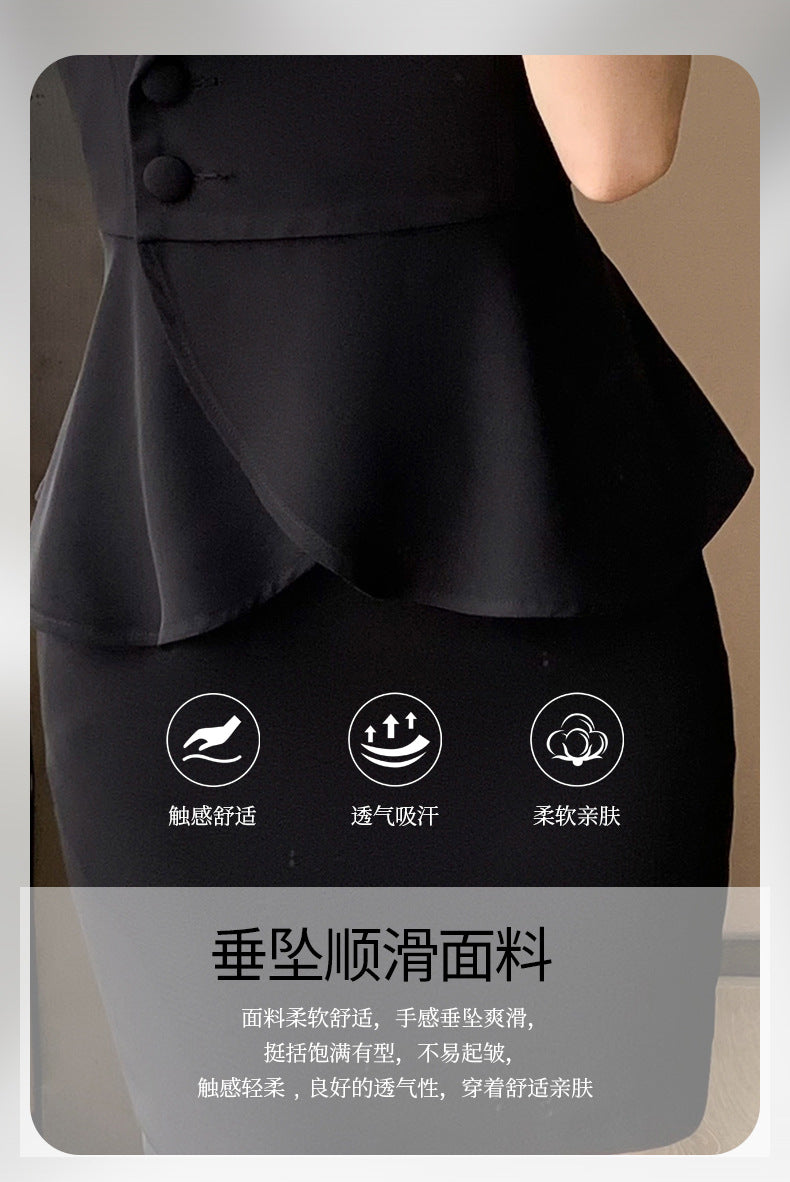 Professional Suit Women's Summer Thin Beautician High-end Beauty Salon Work Clothes Jewelry Store Tooling Formal Suit