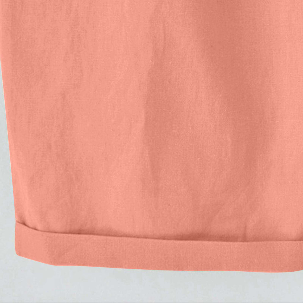 Cross-border European and American women's clothing Amazon independent station women's cotton and linen solid color pocket tether cropped pants casual pants in stock