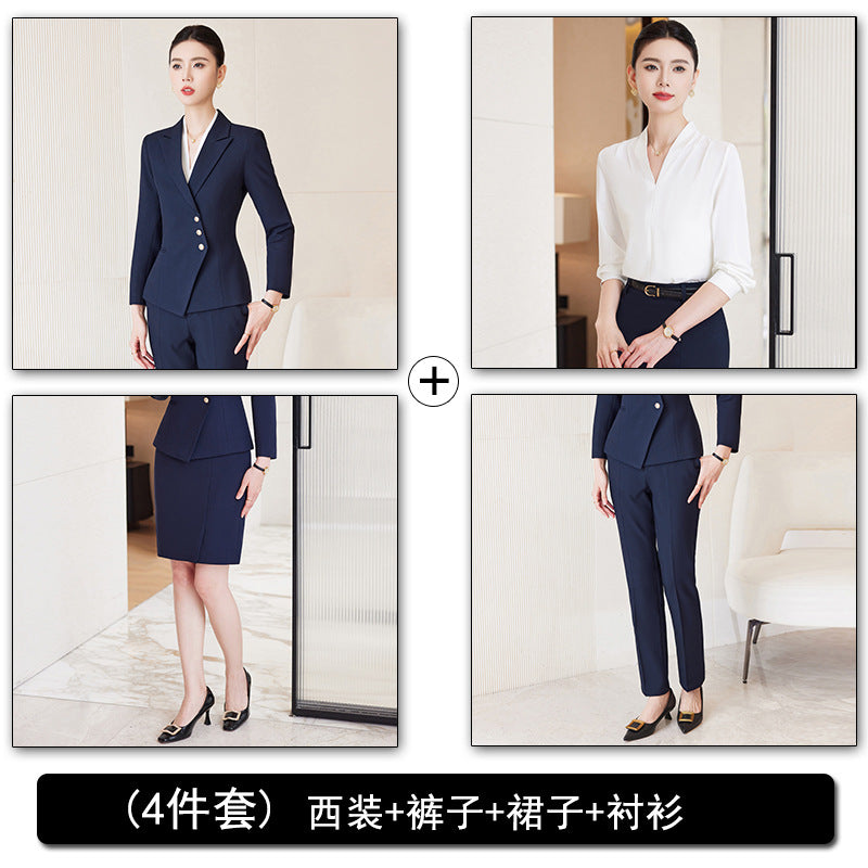 Professional Suit Pants for Women, Autumn Jewelry Store Front Desk Reception Work Uniform, Medical Beauty Club, Beauty Salon Secretary Workwear
