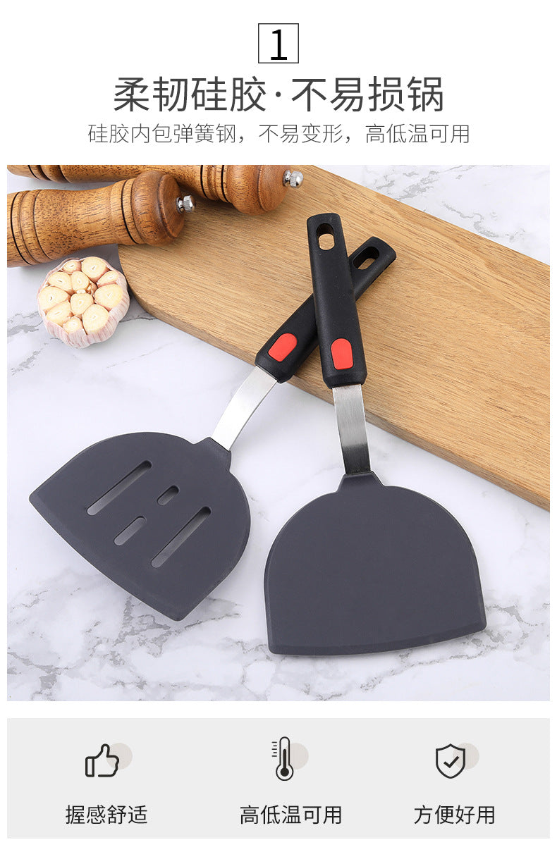 Silicone Cooking Utensils Teppanyaki Cooking Shovel Non-stick Pan Silicone Pancake Yazi Shovel Cross-border Hot Sale
