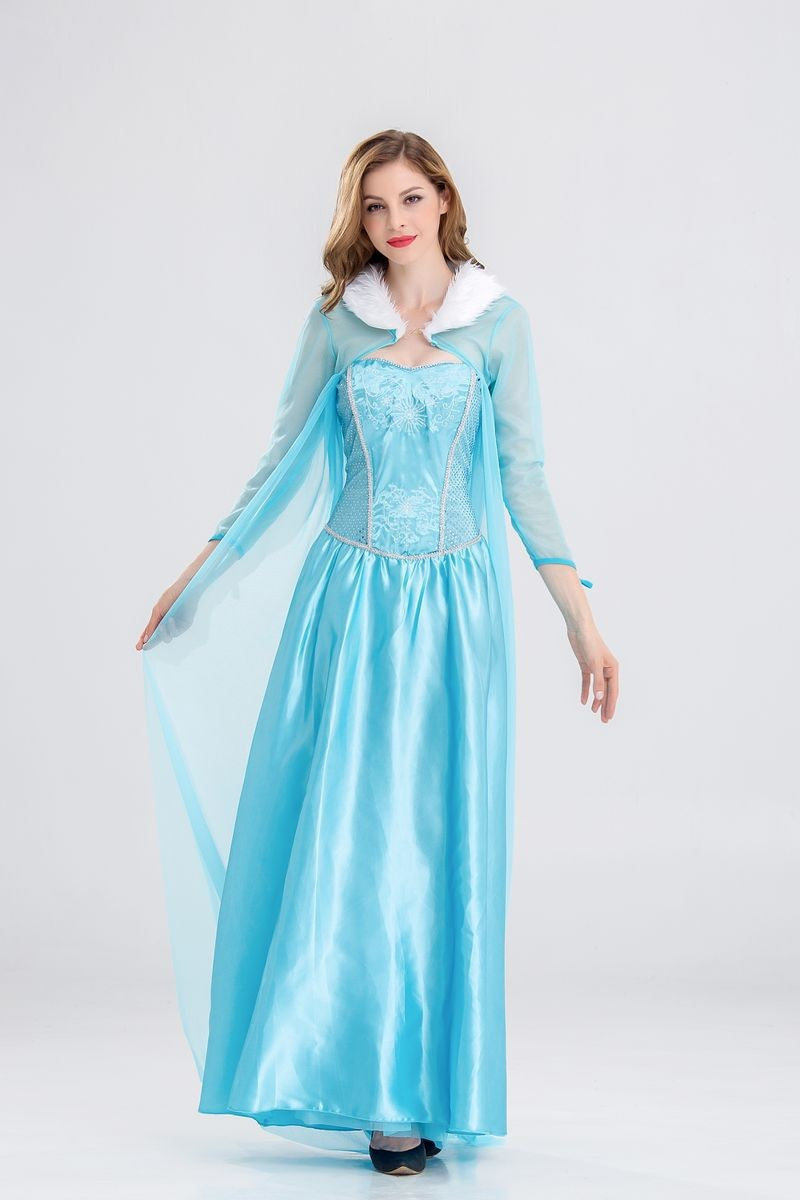 Halloween Adult Fairy Tale Cinderella Cinderella Long Dress Sleeping Beauty Le Pei Long Hair Princess Dress Stage Performance Costume