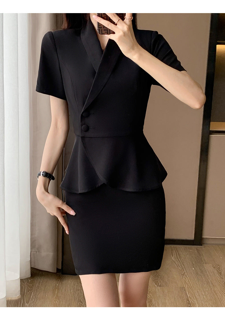 Professional Suit Women's Summer Thin Beautician High-end Beauty Salon Work Clothes Jewelry Store Tooling Formal Suit
