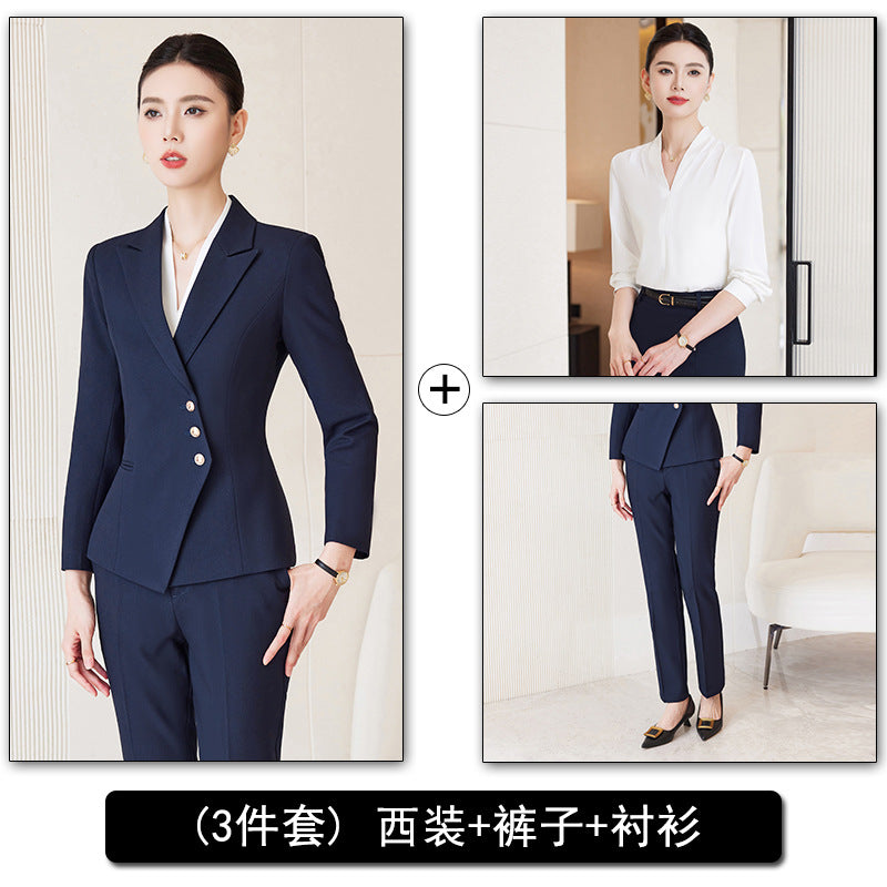 Professional Suit Pants for Women, Autumn Jewelry Store Front Desk Reception Work Uniform, Medical Beauty Club, Beauty Salon Secretary Workwear