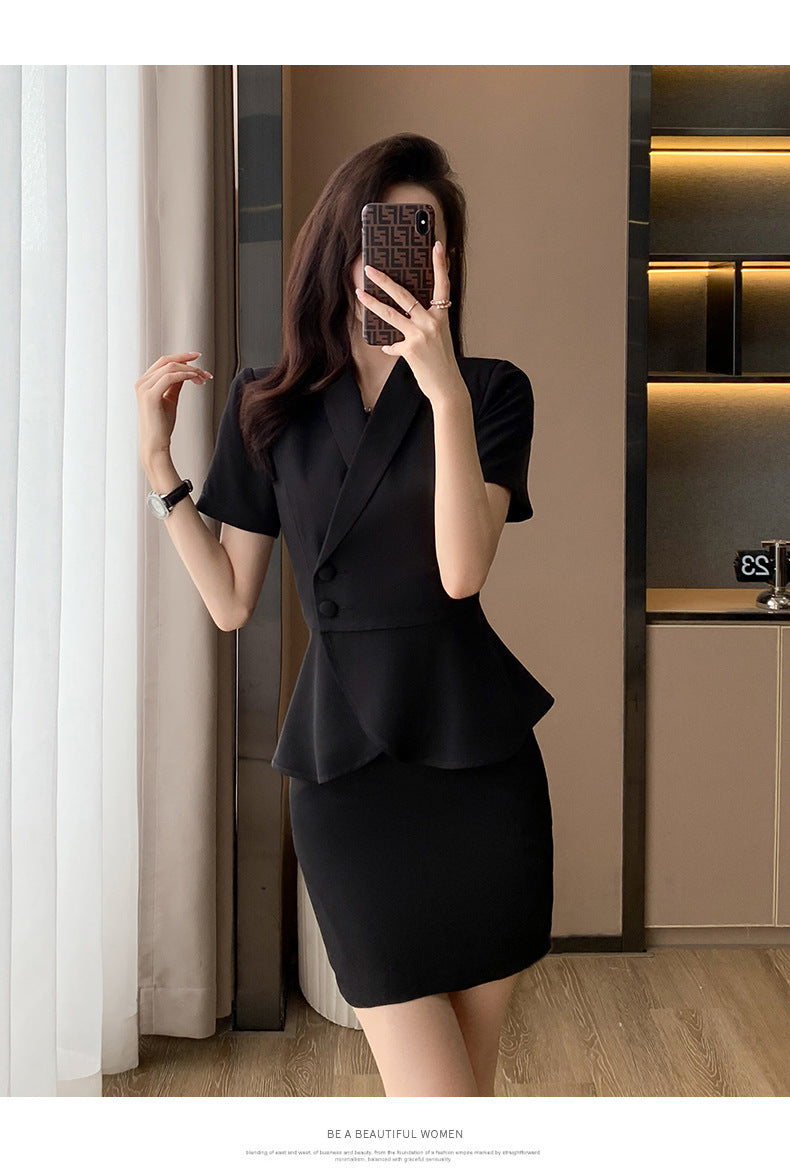 Professional Suit Women's Summer Thin Beautician High-end Beauty Salon Work Clothes Jewelry Store Tooling Formal Suit