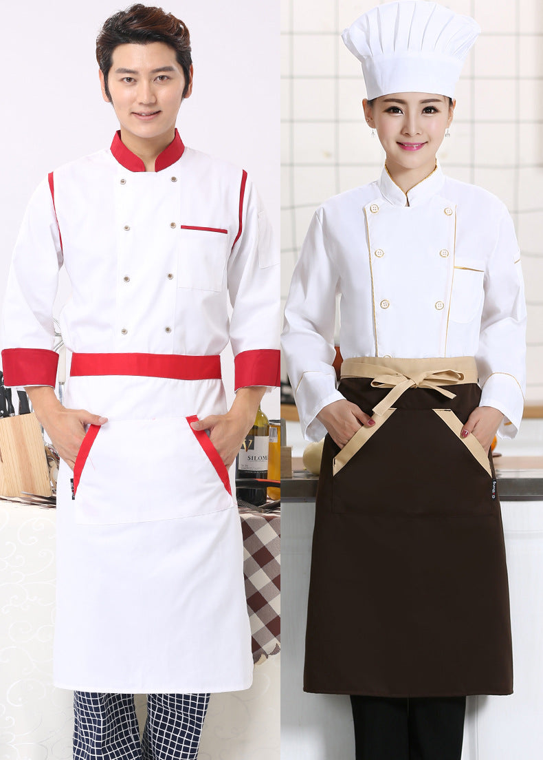 Chef work clothes apron half-length men's and women's hotel restaurant restaurant kitchen catering business special half-waist