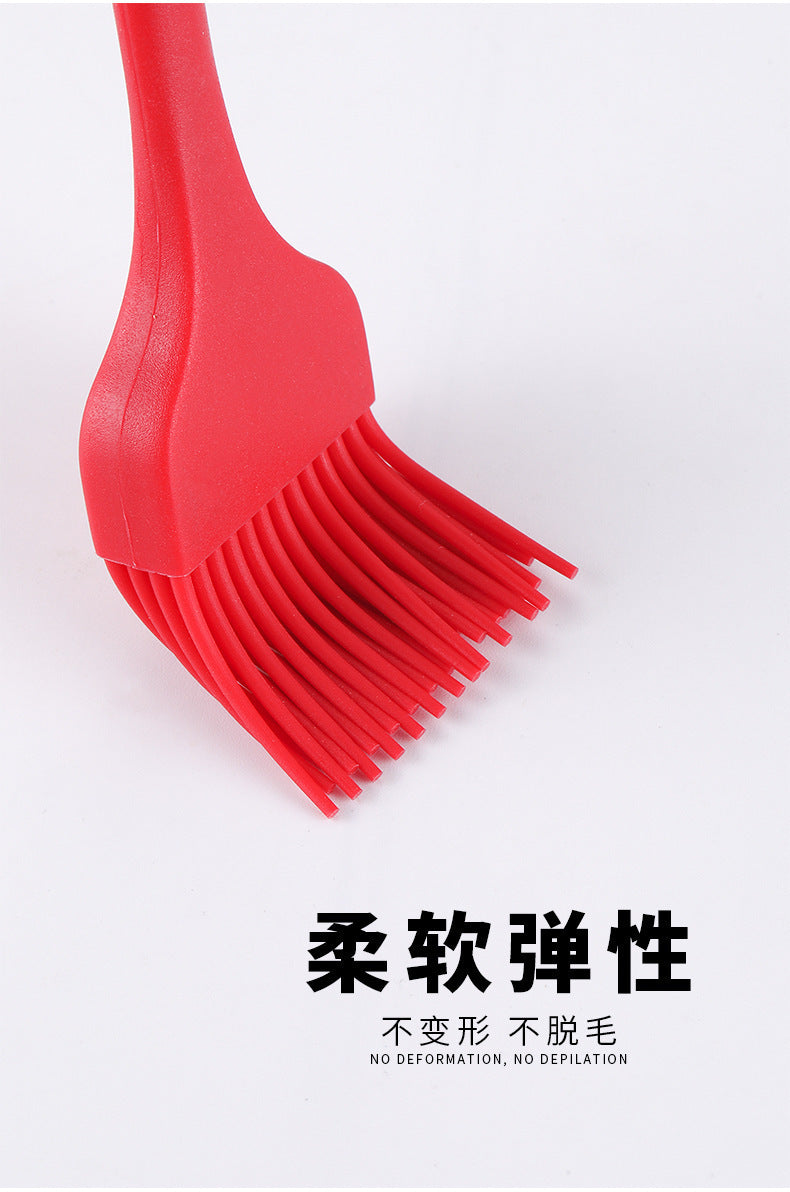 Cross-Border Kitchen Silicone Spatula Brush Egg Beater Silicone Kitchen Utensils 5-Piece Set Cooking Set Baking Tools