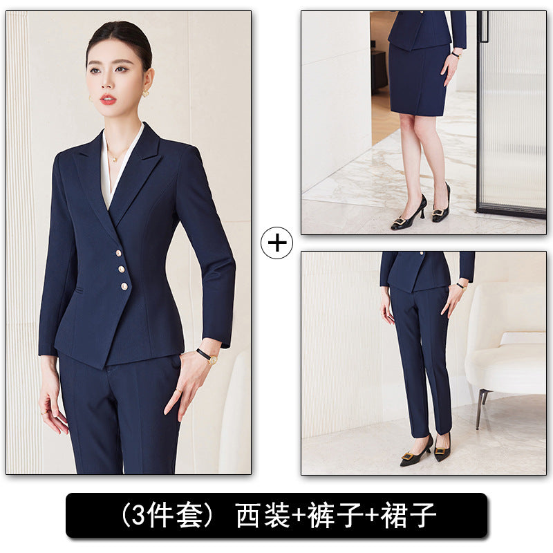 Professional Suit Pants for Women, Autumn Jewelry Store Front Desk Reception Work Uniform, Medical Beauty Club, Beauty Salon Secretary Workwear