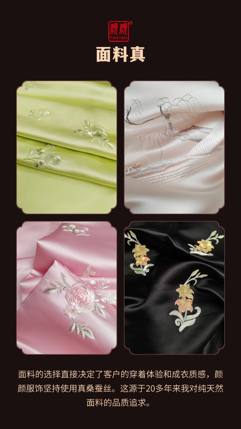 Hand-Painted Original Silk Cheongsam by Yan Yan, Sleeping Beauty Cheongsam, Elegant Silk Cheongsam, Personalized Customization