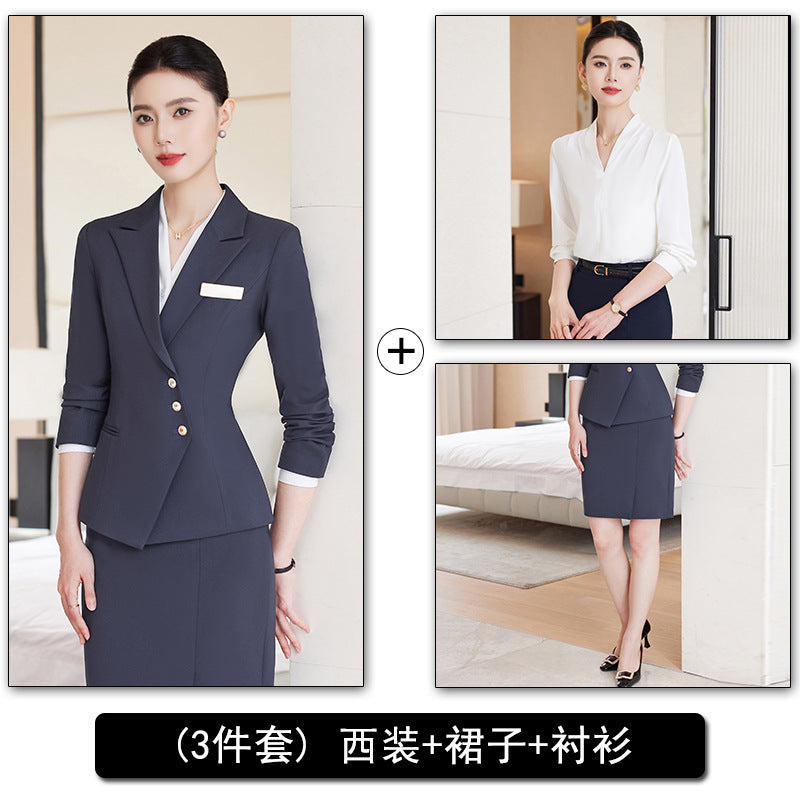 Professional Suit Pants for Women, Autumn Jewelry Store Front Desk Reception Work Uniform, Medical Beauty Club, Beauty Salon Secretary Workwear