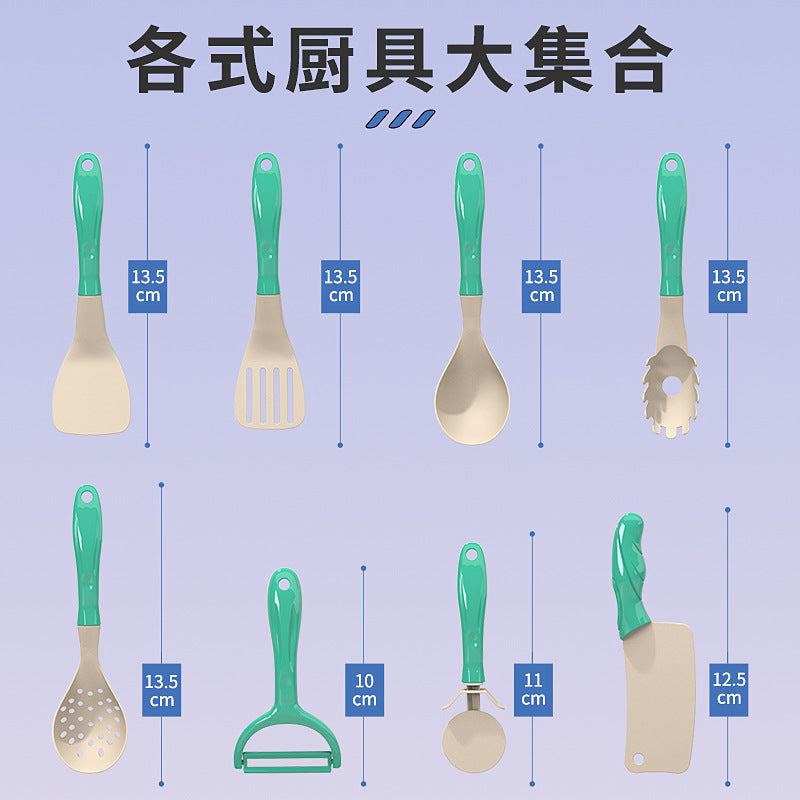 Cross-border simulation kitchenette cooking kitchenware suit fruit cutting music girls play house toys induction cooker cooking