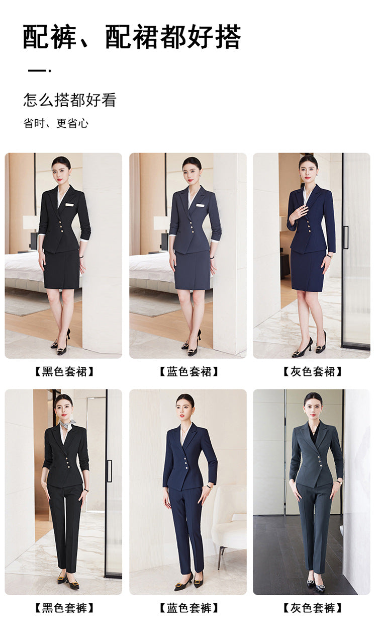 Professional Suit Pants for Women, Autumn Jewelry Store Front Desk Reception Work Uniform, Medical Beauty Club, Beauty Salon Secretary Workwear