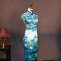 Hand-Painted Original Silk Cheongsam by Yan Yan, Sleeping Beauty Cheongsam, Elegant Silk Cheongsam, Personalized Customization