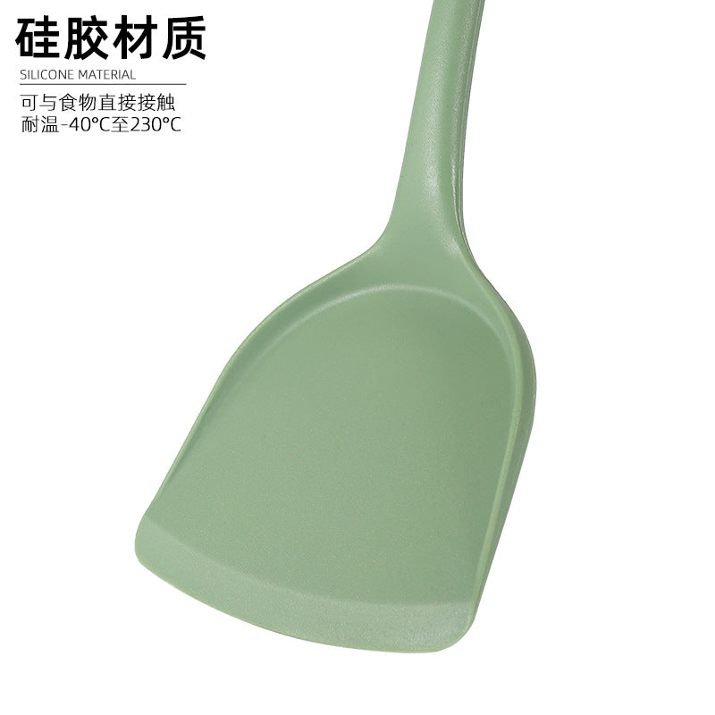 Acura Green Silicone Kitchenware Non-stick Cookware with Spade and Spoon Set Easy to Clean Kitchen Silicone Heat-resistant Kitchenware Five-piece Set