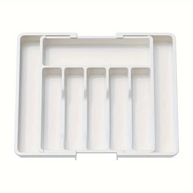 TEMU Cross-border New Expandable Utensil Tray Extended Tableware Storage Box Home Amazon