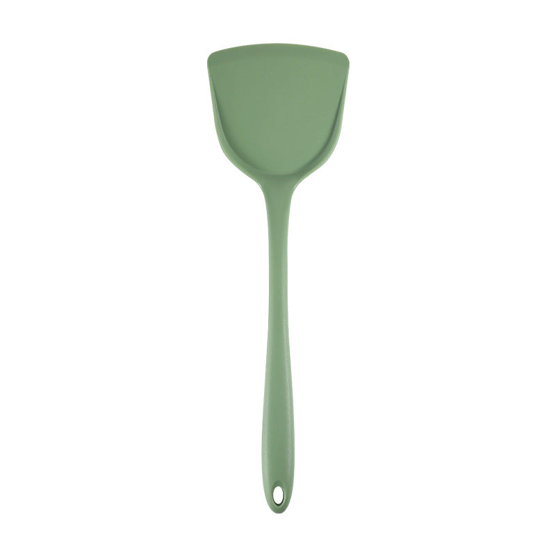 Acura Green Silicone Kitchenware Non-stick Cookware with Spade and Spoon Set Easy to Clean Kitchen Silicone Heat-resistant Kitchenware Five-piece Set