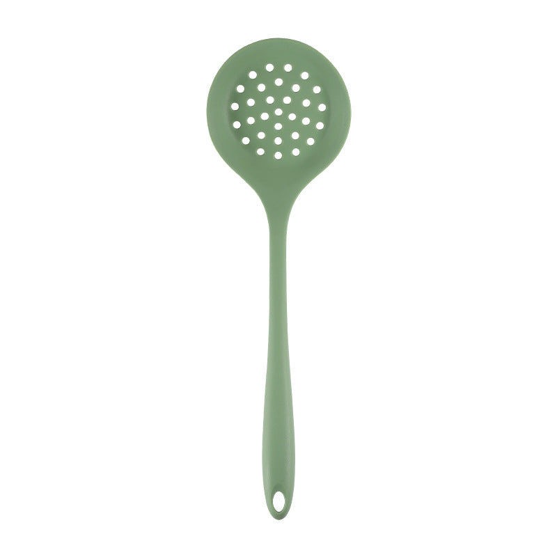 Acura Green Silicone Kitchenware Non-stick Cookware with Spade and Spoon Set Easy to Clean Kitchen Silicone Heat-resistant Kitchenware Five-piece Set
