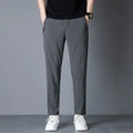 Men's casual pants straight leg slim fit elastic waist jogging pants Korean classic blue black gray men's pants plus size 4XL5XL