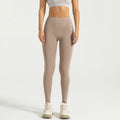 Black Leggings for Women with No T-line High-waisted Hip Lift Yoga Pants with Abdominal Compression and Nude Running Leggings