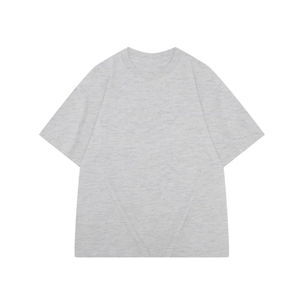 Sycpman 300grams 10.58oz Oversized Loose Heavy Weight Cotton Solid Color Drop Shoulder Short Sleeve T-shirt Men for Summer