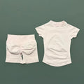 2 Pcs HISTELLO Sports Gym Sets Short Sleeve Seamless Yoga Clothing Fitness Set Women Workout Running Sports Short Leggings Suit