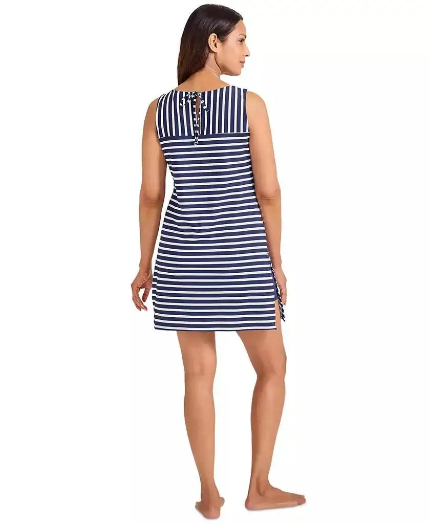 Women's Striped Mini Cover-Up Dress