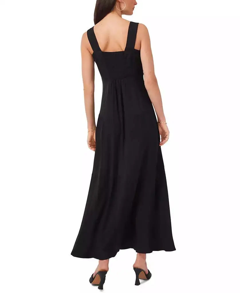 Women's Challis Square-Neck Smocked-Back Sleeveless Maxi Dress | Vince Camuto