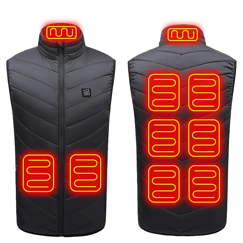 21 Heated Vest Zones Electric Heated Jackets Men Women Sportswear Heated Coat Graphene Heat Coat USB Heating Jacket For Camping