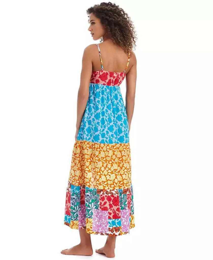 Bar III Women's Beachside Boheme Tiered Maxi Dress Swim Cover-Up Exclusively at
