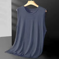 Men's Ice Silk Mesh Vest Lightweight Sports Summer Wear Sleeveless T-shirt Tank Top Casual Fashion Outerwear